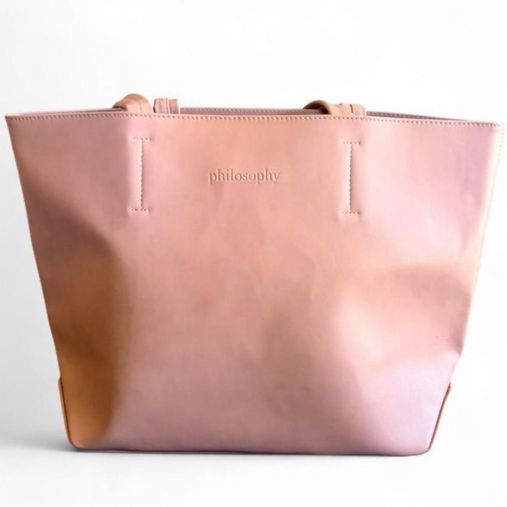 Philosophy Blush Pink Leather Tote